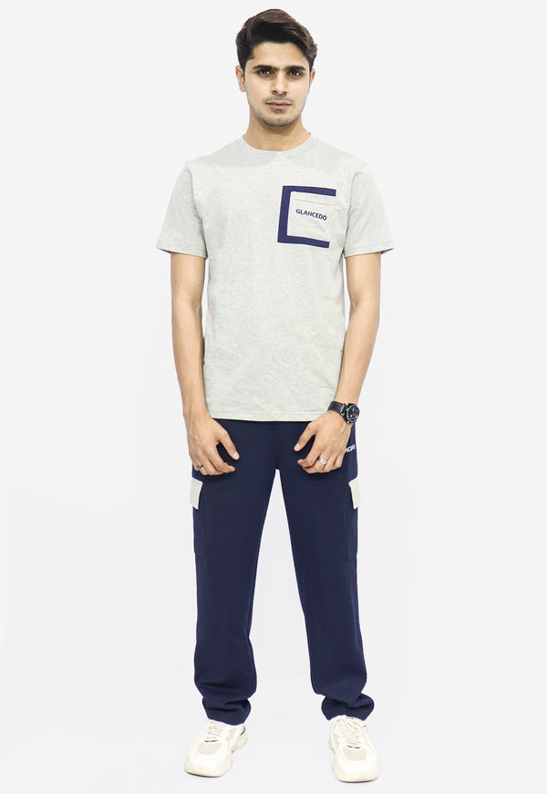 Glancedo Premium Cotton Tracksuit For Men Grey