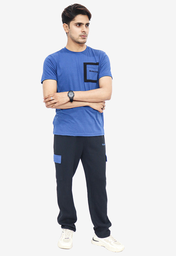 Glancedo Premium Cotton Tracksuit For Men Blue