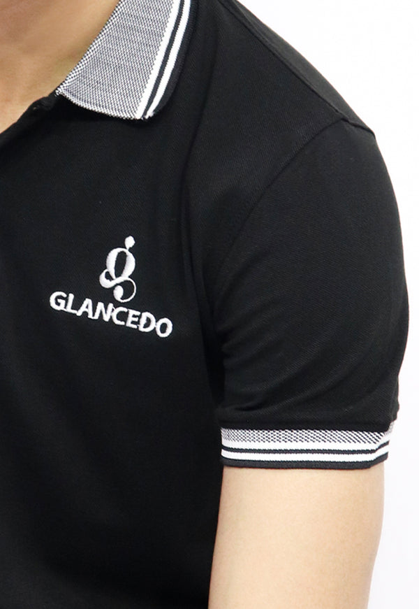 Glancedo Blackout Edition Polo T-Shirt Sleek Quick-Dry