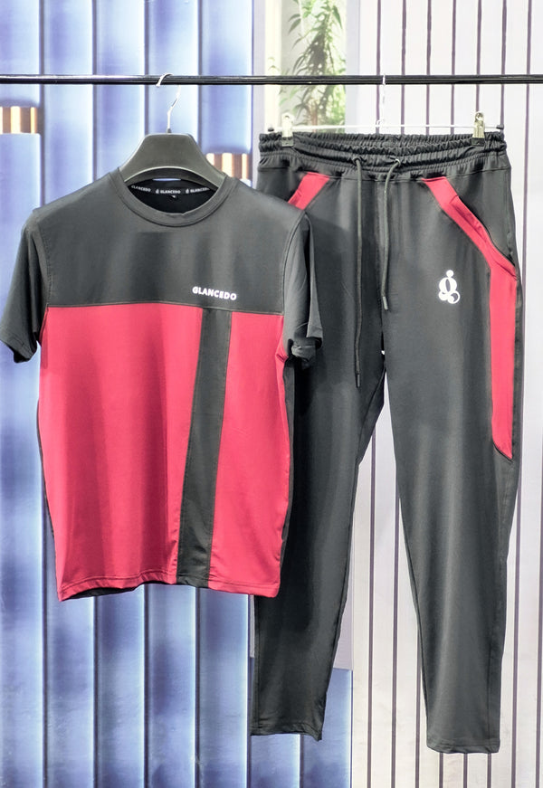 Glancedo Trendy Contrast Color-Block Quick-Dry Tracksuit