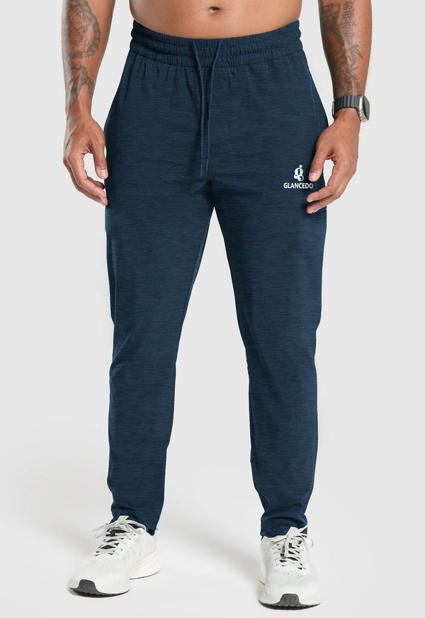 Glancedo Men Solid Slim Fit Navy Trouser For Mens