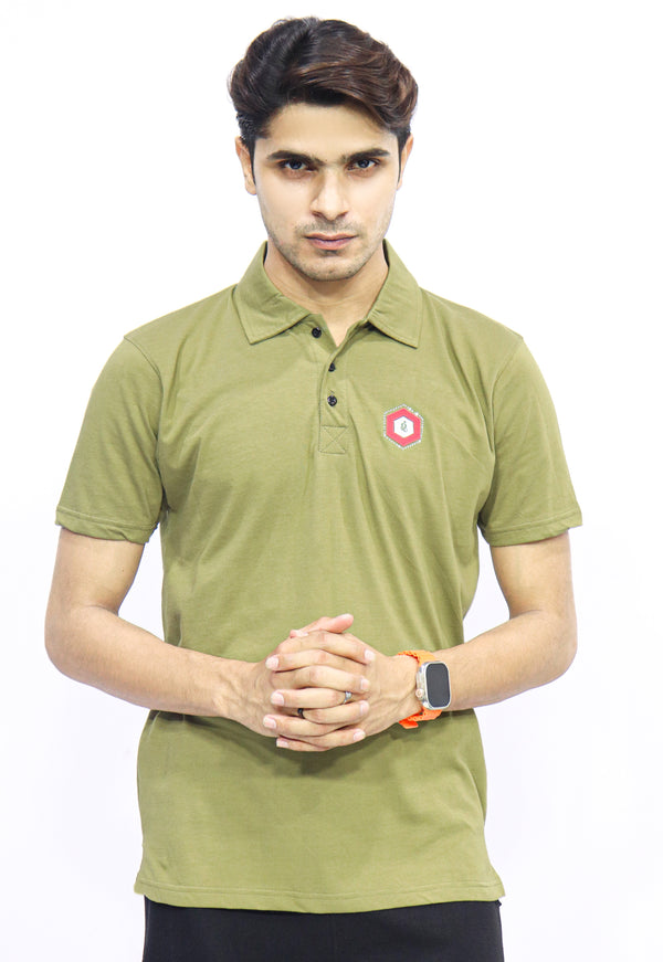 Glancedo Iconic Logo Cotton Polo T Shirt